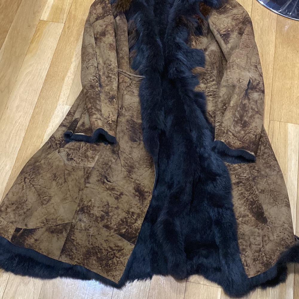 Vintage and unique Womens Real Rabbit fur coat .Best offer
